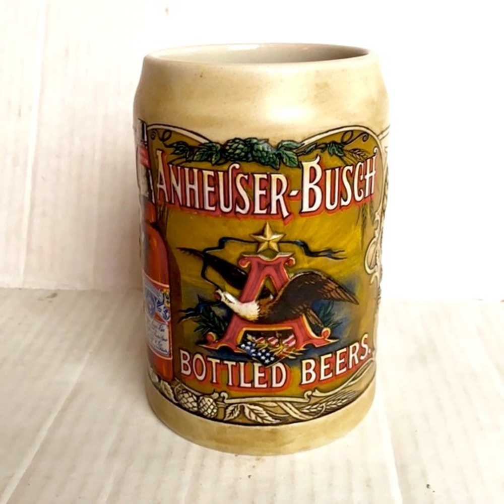 Vintage (1991) Handcrafted Anheuser-Busch Budweiser 18oz Bottled Beer Stein
